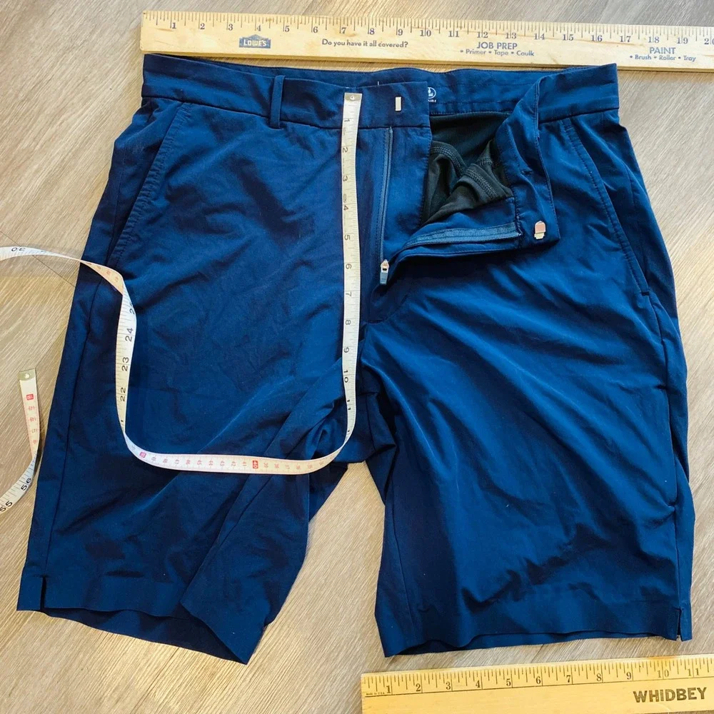 Polo Golf Ralph Lauren Navy Blue Performance Hybrid Shorts Mens 32 Liner Stretch